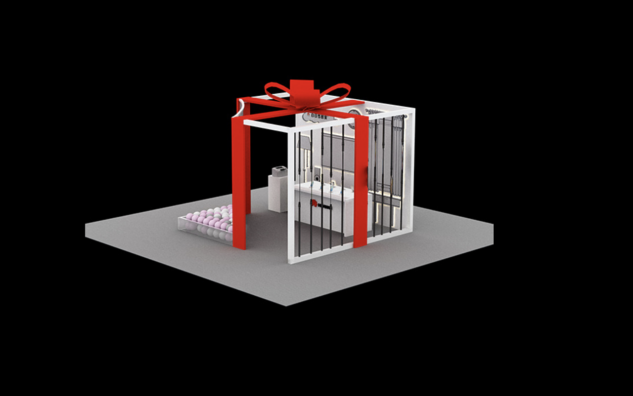 华为-活动场景3d效果图 -x平面设计