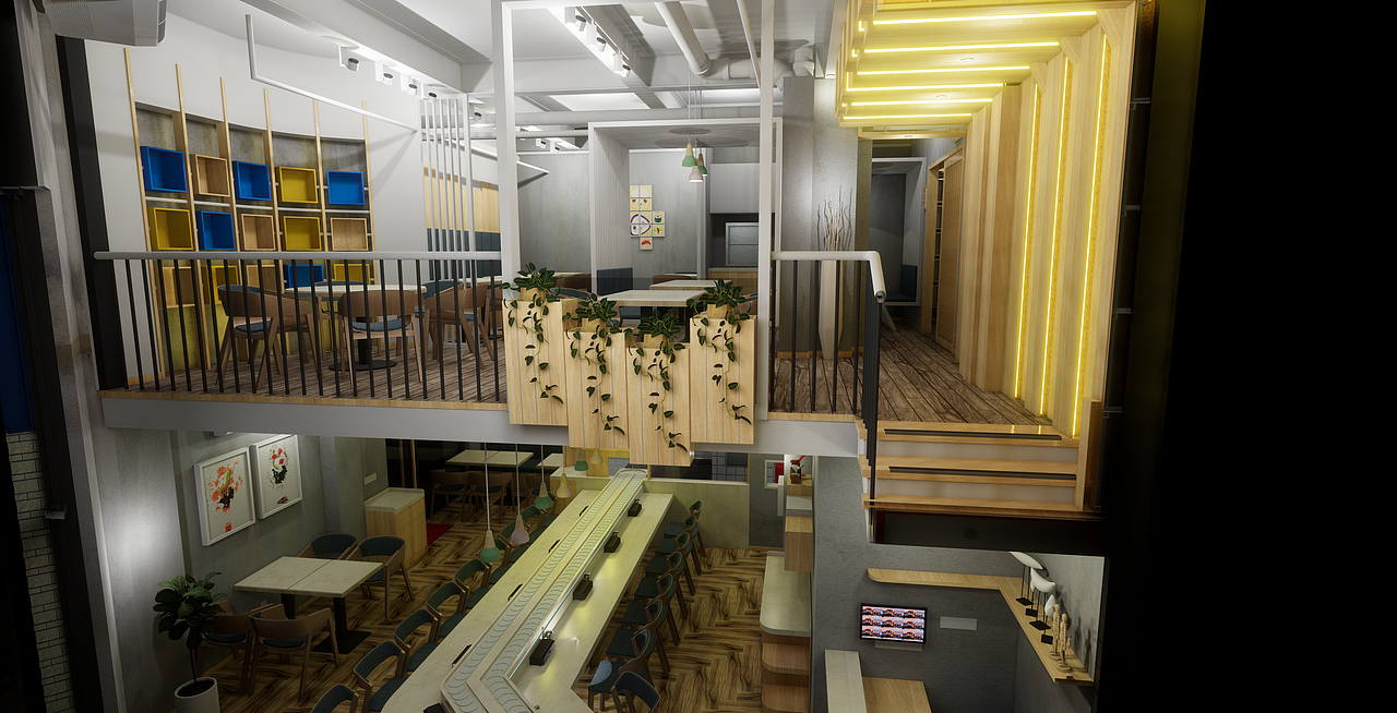 楼梯步入空间效果