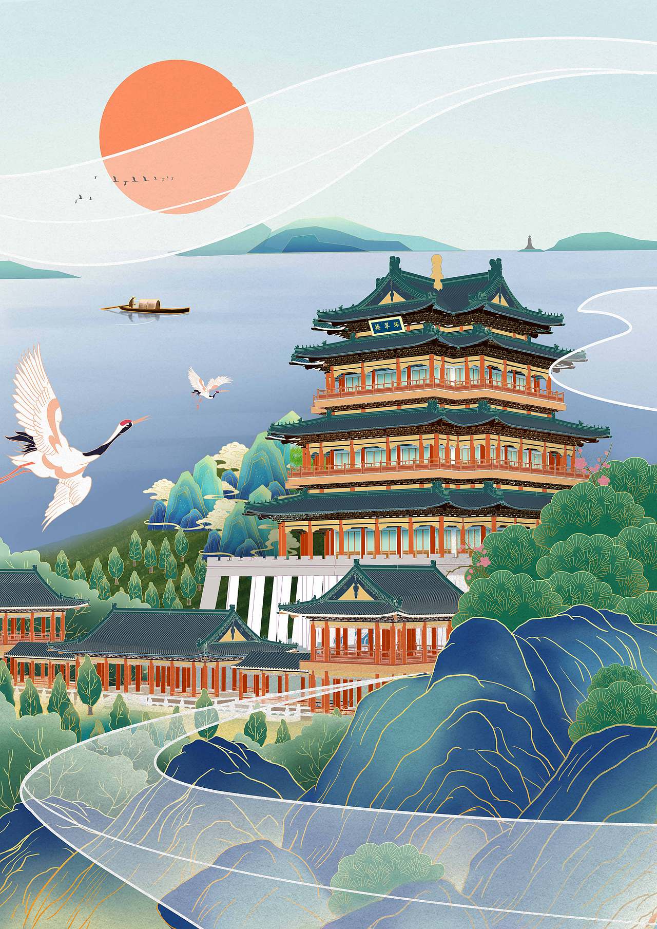 古城风光|插画|商业插画|雨余_原创作品-站酷zcool