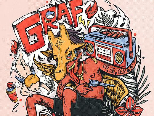 GRAF T恤图案插画设计
