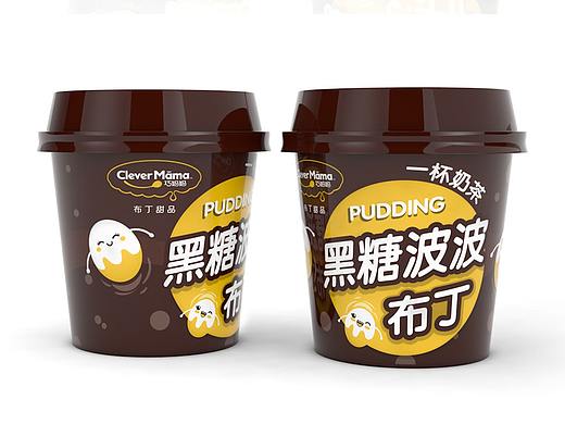 零食包装设计—黑糖波波布丁 奶茶