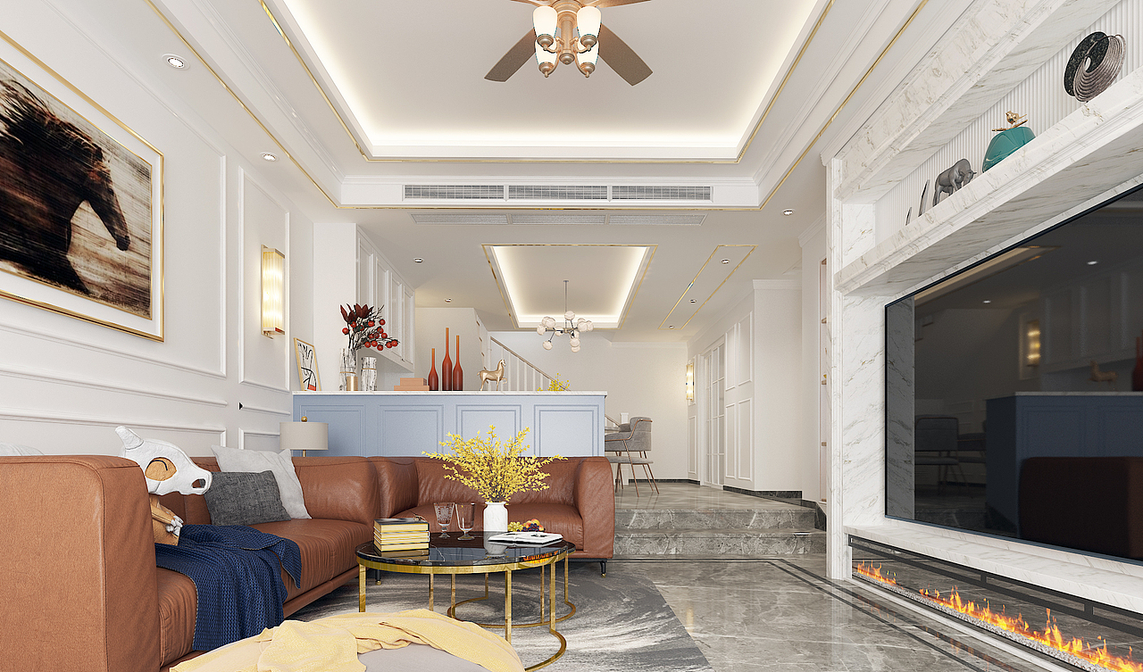 广州220㎡联排别墅旧屋改造设计（图ZMjgyOTY3MTQ0） - 家装设计 - 站酷设计师意匠工作室原创素材 - 站酷ZCOOL