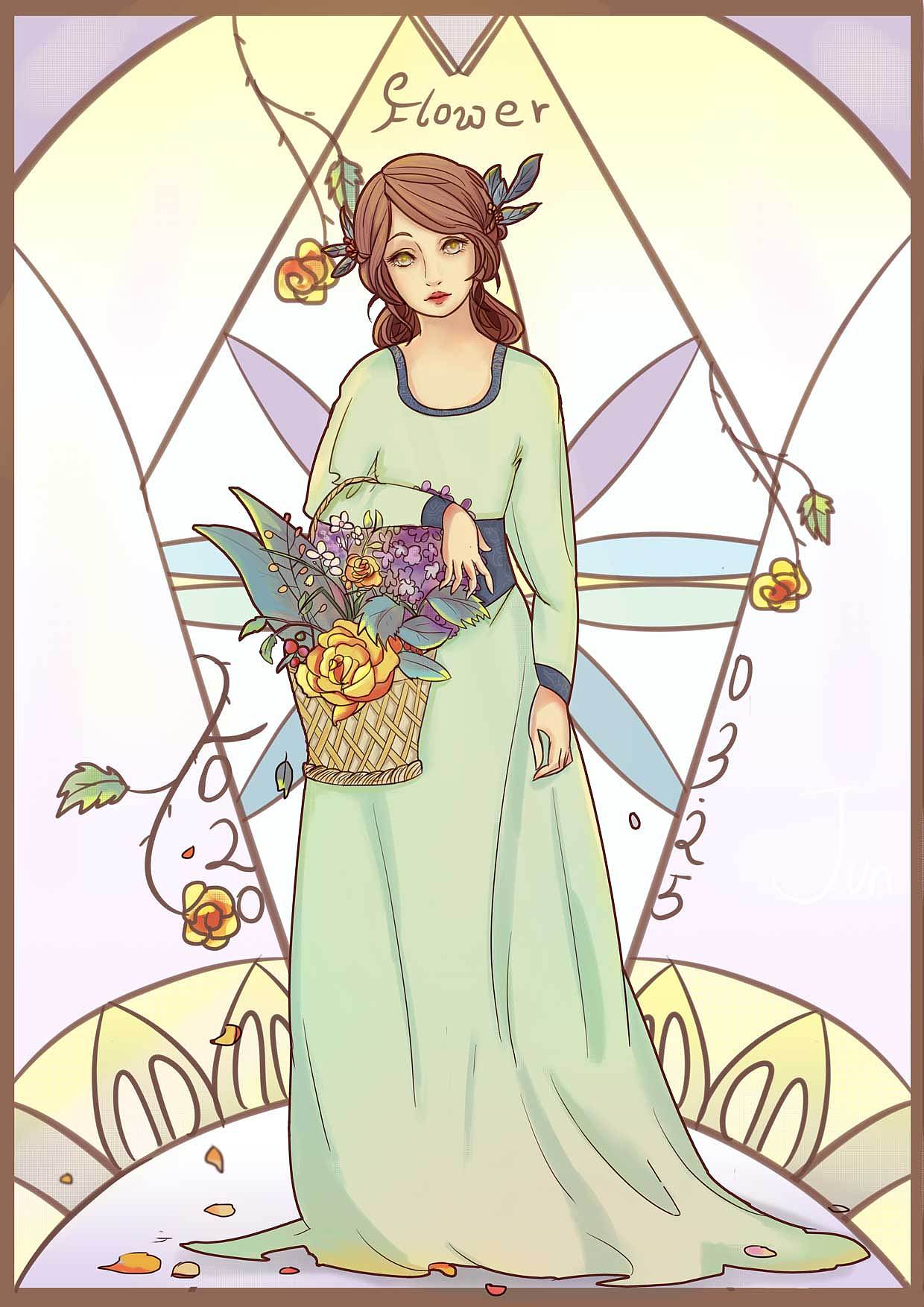 花篮（图ZMjAyMjQ4Mjgw） - 创作习作 - 站酷设计师菌菇汤面Q原创素材 - 站酷ZCOOL