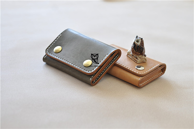 头层牛皮植鞣 钱包零钱包收纳包便携小包手工皮具