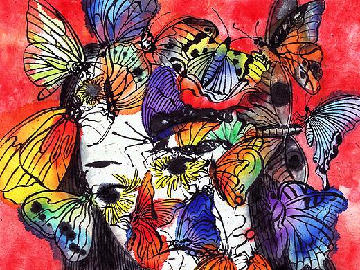 Butterflies Girl（个人主页-ZNTIzNTU4Mjg=） - 创作习作 - 站酷设计师SheldonZhang原创素材 - 站酷ZCOOL