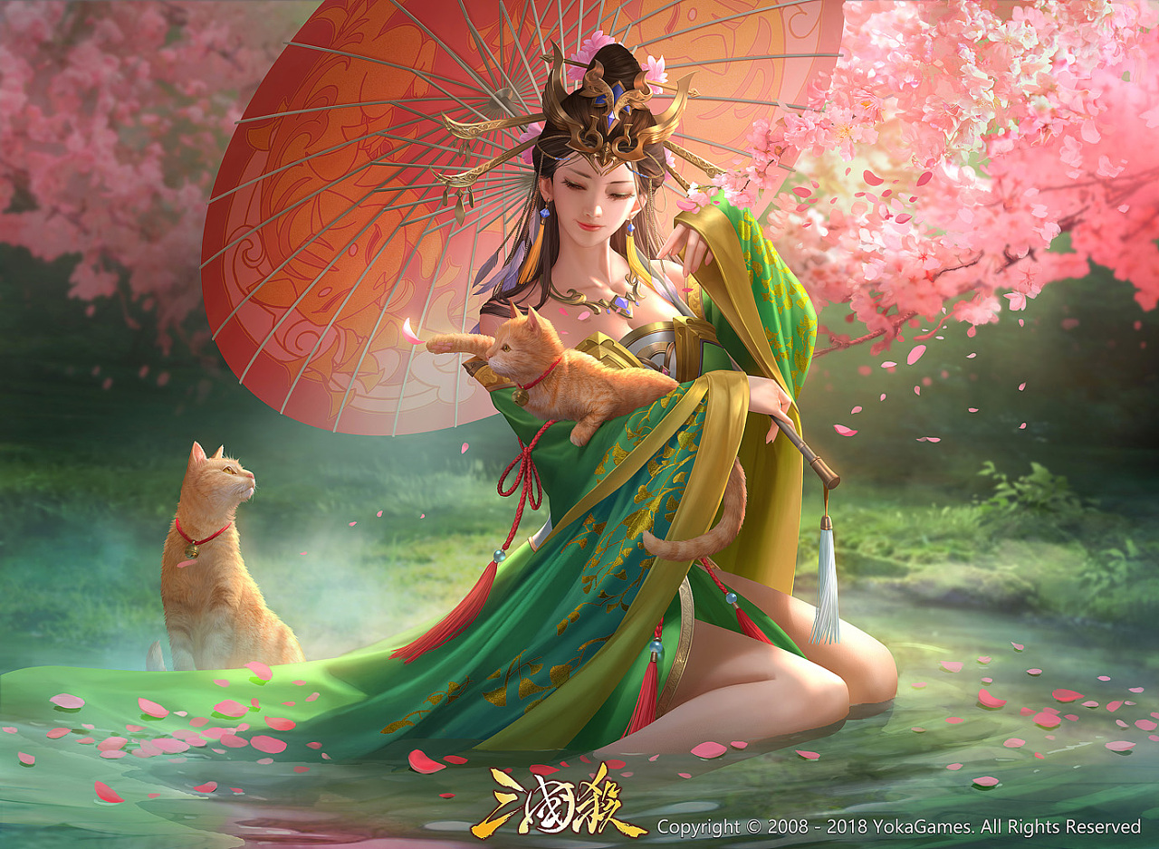 为游戏三国杀创作的角色插画