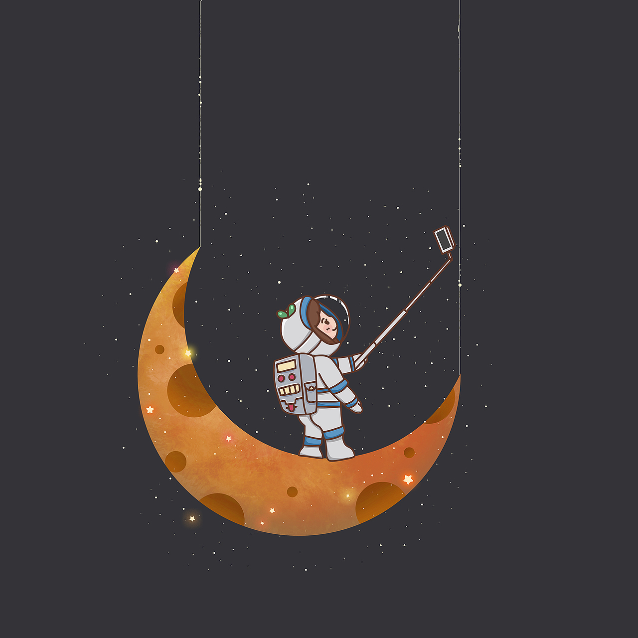 幸福一家人太空系列（图ZMjIzMTE0MjQw） - 商业插画 - 站酷设计师粉色小麦色原创素材 - 站酷ZCOOL