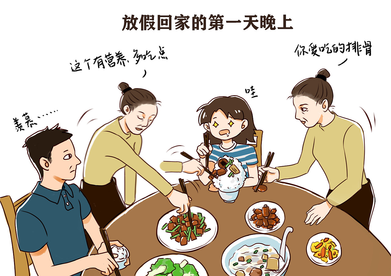放假在家的差别