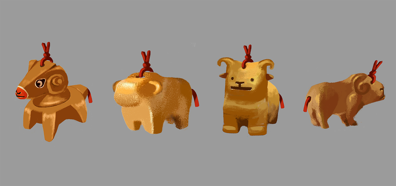 虎墩道具设定（图ZMjg3MzkyNjky） - 概念设定 - 站酷设计师珍妮玛黛晋原创素材 - 站酷ZCOOL