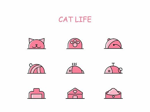 线面图标-猫咪的日常