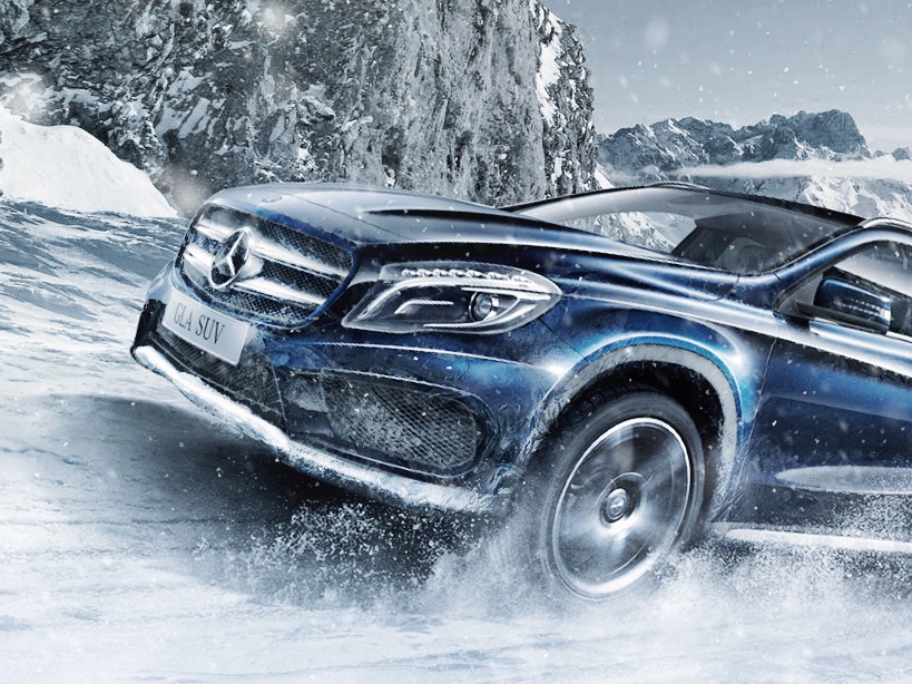 2016 Mercedes Snow Driving