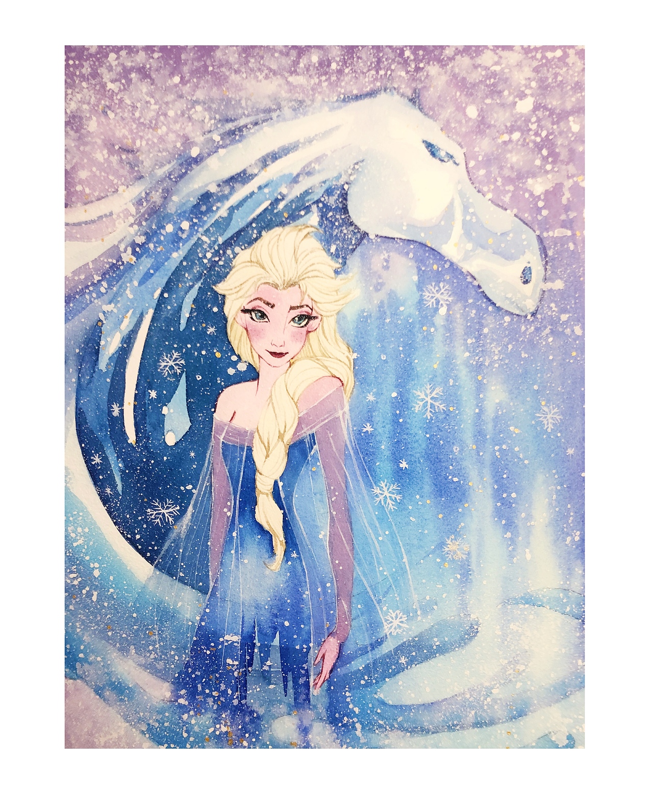 冰雪奇缘 水彩（图ZMTg2ODQ1MzYw） - 商业插画 - 站酷设计师树上没有_猫原创素材 - 站酷ZCOOL