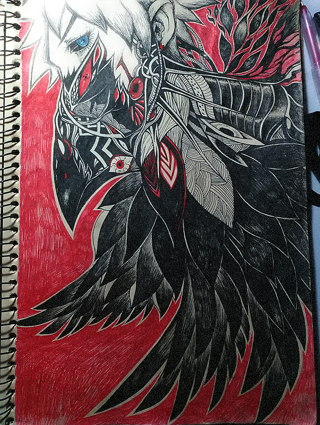 沉默的鸦，如我的心!（图ZMjQxMjgwNTY=） - 新锐潮流插画 - 站酷设计师jjiifeng海原创素材 - 站酷ZCOOL