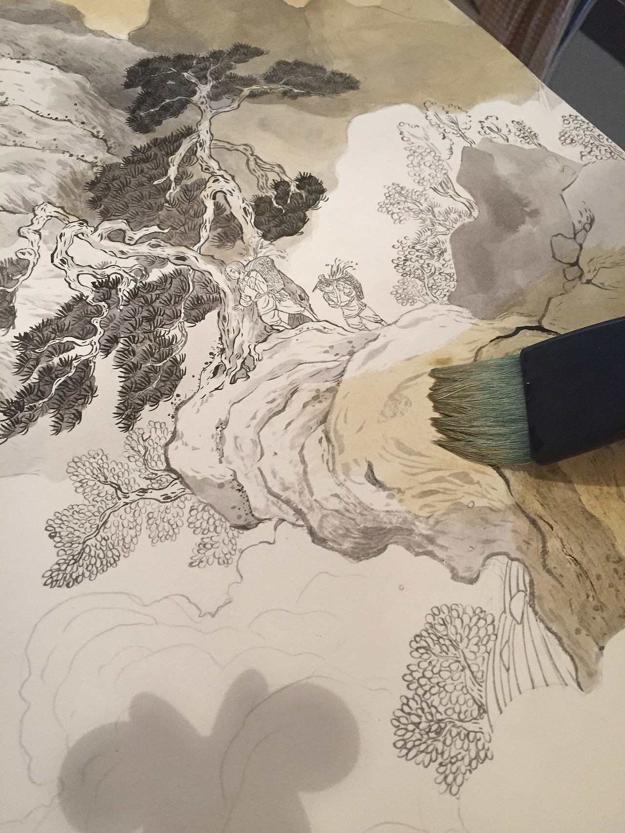 集古斋－回忆 水彩过程（图ZNDIyMzUwODQ=） - 商业插画 - 站酷设计师正牌梦游兔原创素材 - 站酷ZCOOL