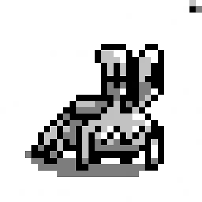 黑白四色像素画练习