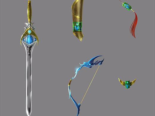 古风玄幻游戏兵器设计