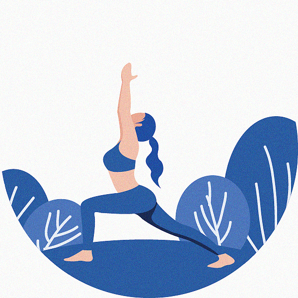 瑜伽练习小插画