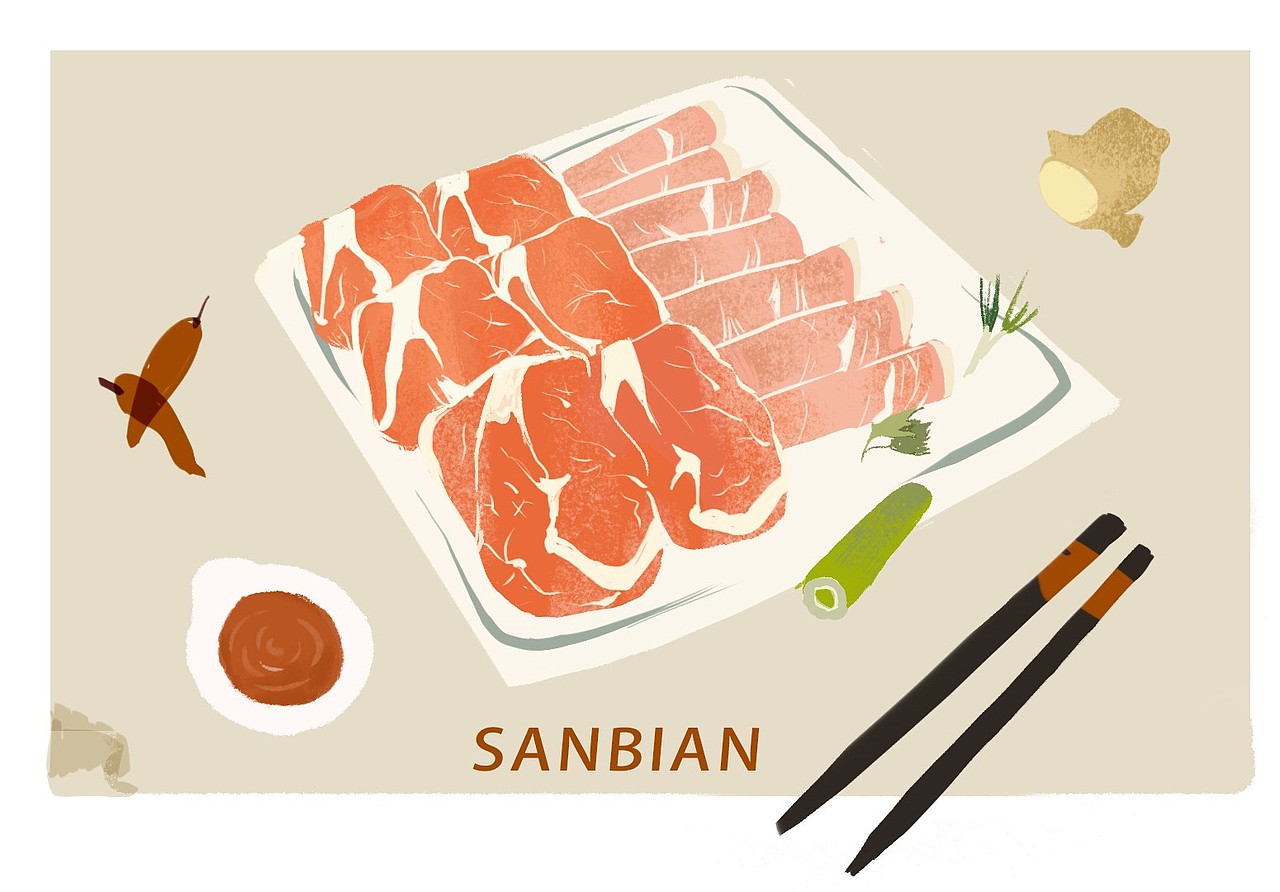 临摹练习《黄牛瘦肉》（图ZMTk4NTIxMDM2） - 创作习作 - 站酷设计师小叶向阳原创素材 - 站酷ZCOOL