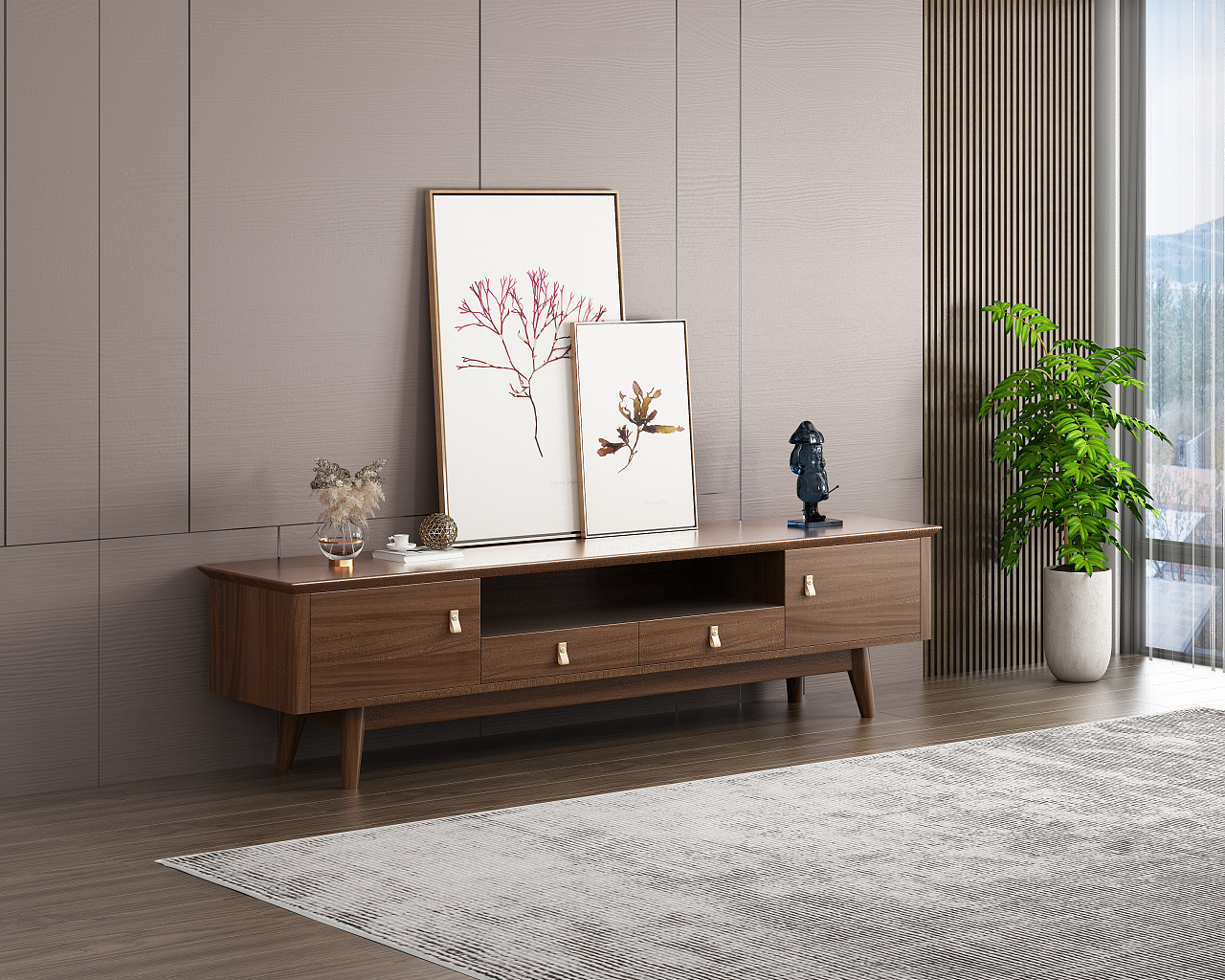 胡桃木电视柜斗柜展示|工业/产品|生活用品|小合同志 - 原创作品