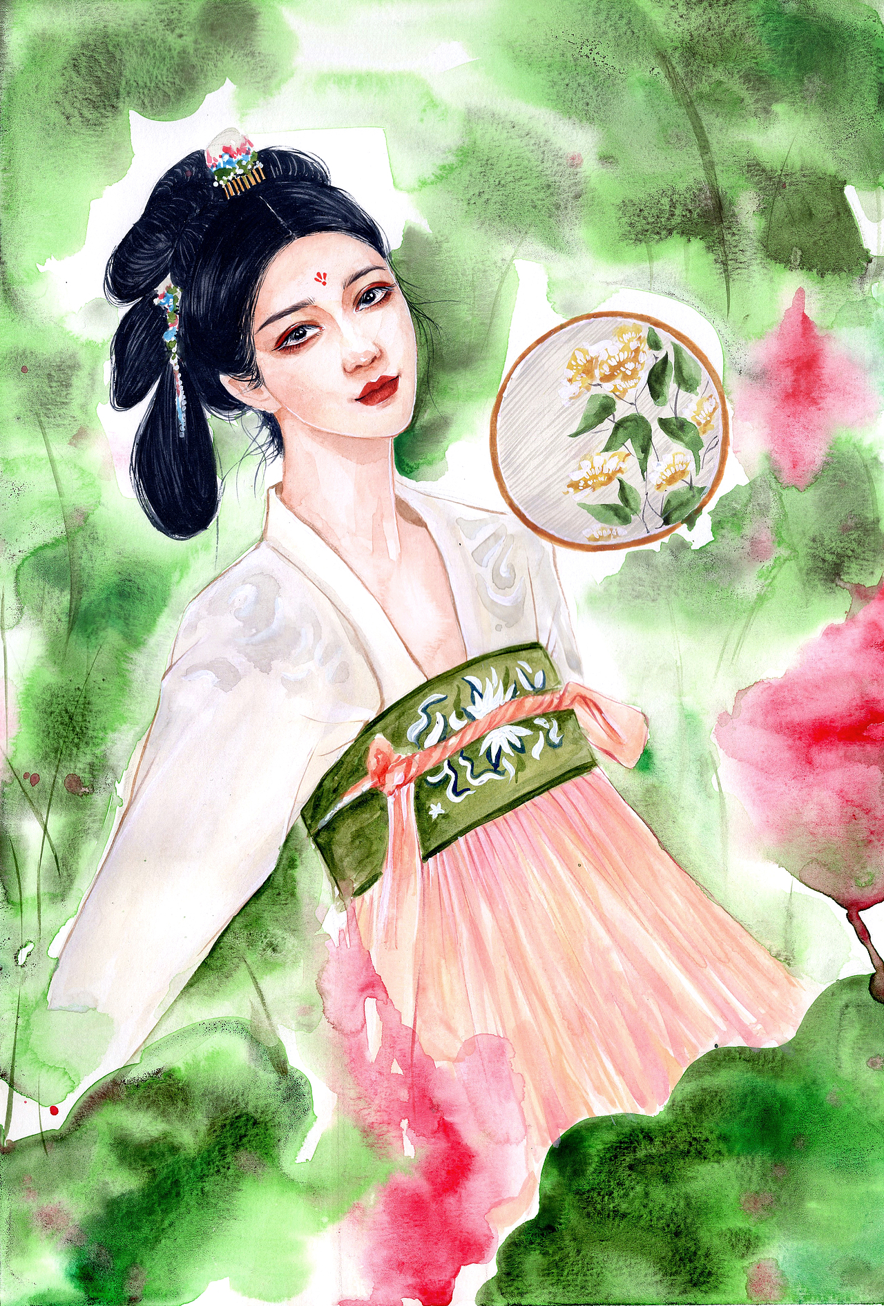 近期古风水彩插画🍃（图ZMjExMDI5Mjc2） - 创作习作 - 站酷设计师_南山养鹿人原创素材 - 站酷ZCOOL