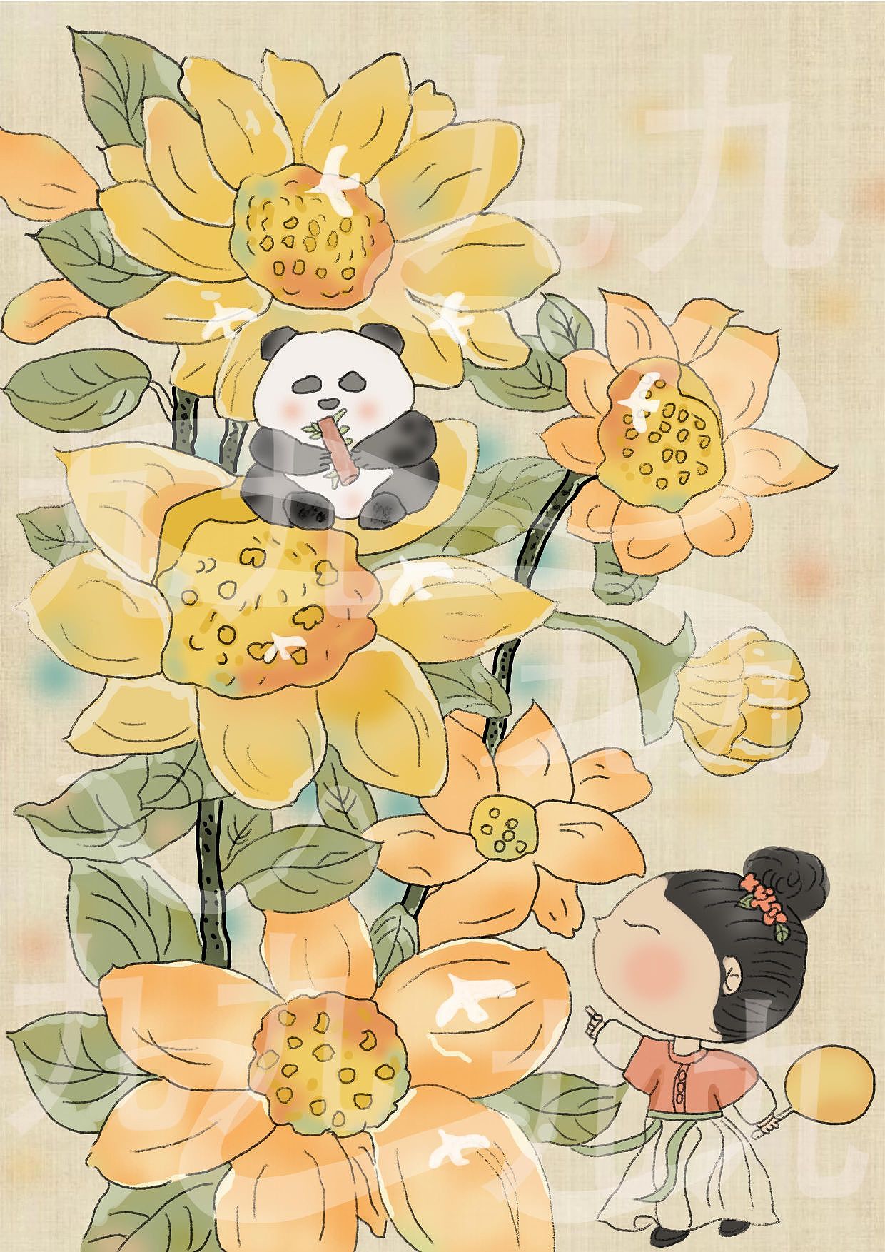 治愈系国风/花花系列'/郁金香/向日葵/蓝铃花（图ZMzU5NjY4NzM2） - 创作习作 - 站酷设计师王团团我wtt原创素材 - 站酷ZCOOL