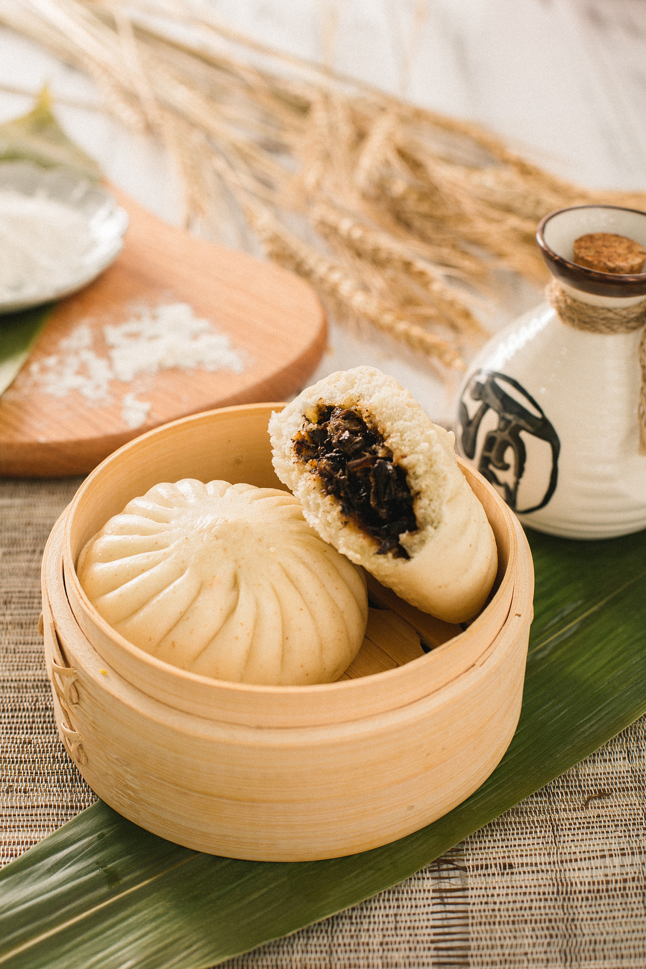 中华传统美食甘其食包子美食摄影