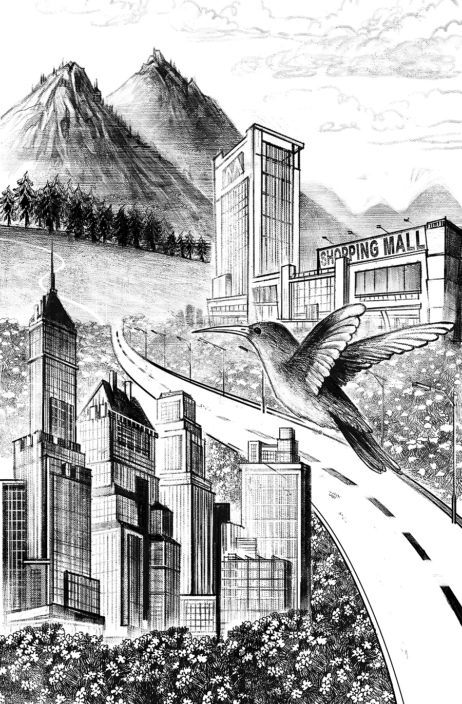 大海举报5分享原创作品插画商业插画素描风景科幻城市军人识少少05:04