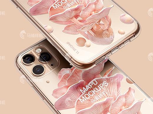 iPhone11pro透明手机壳苹果智能贴图样机模板vipsd素材