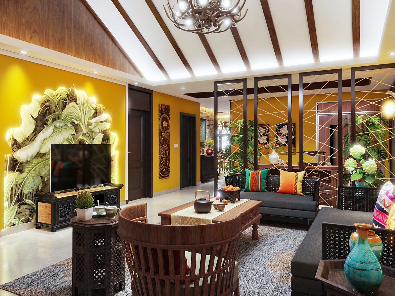 东南亚异域风情别墅情怀|空间|家装设计|东南亚度假风 - 原创作品