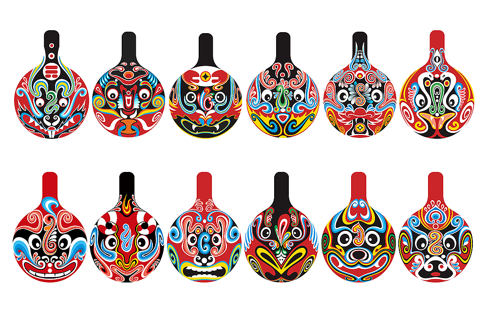 这是原型稿子,最开始用手画,然后用CDR制作出来