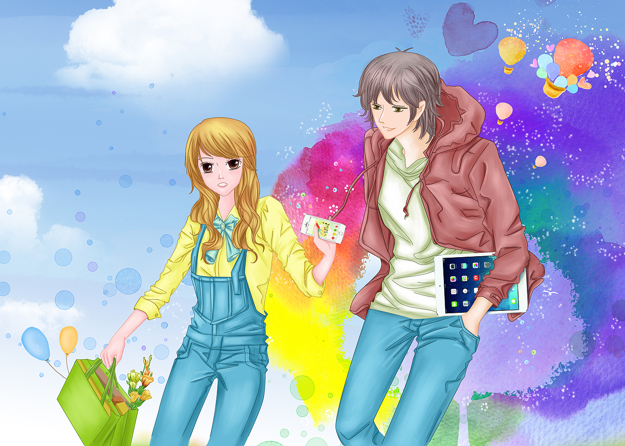 相遇|插画|商业插画|黄艳213_原创作品-站酷zcool