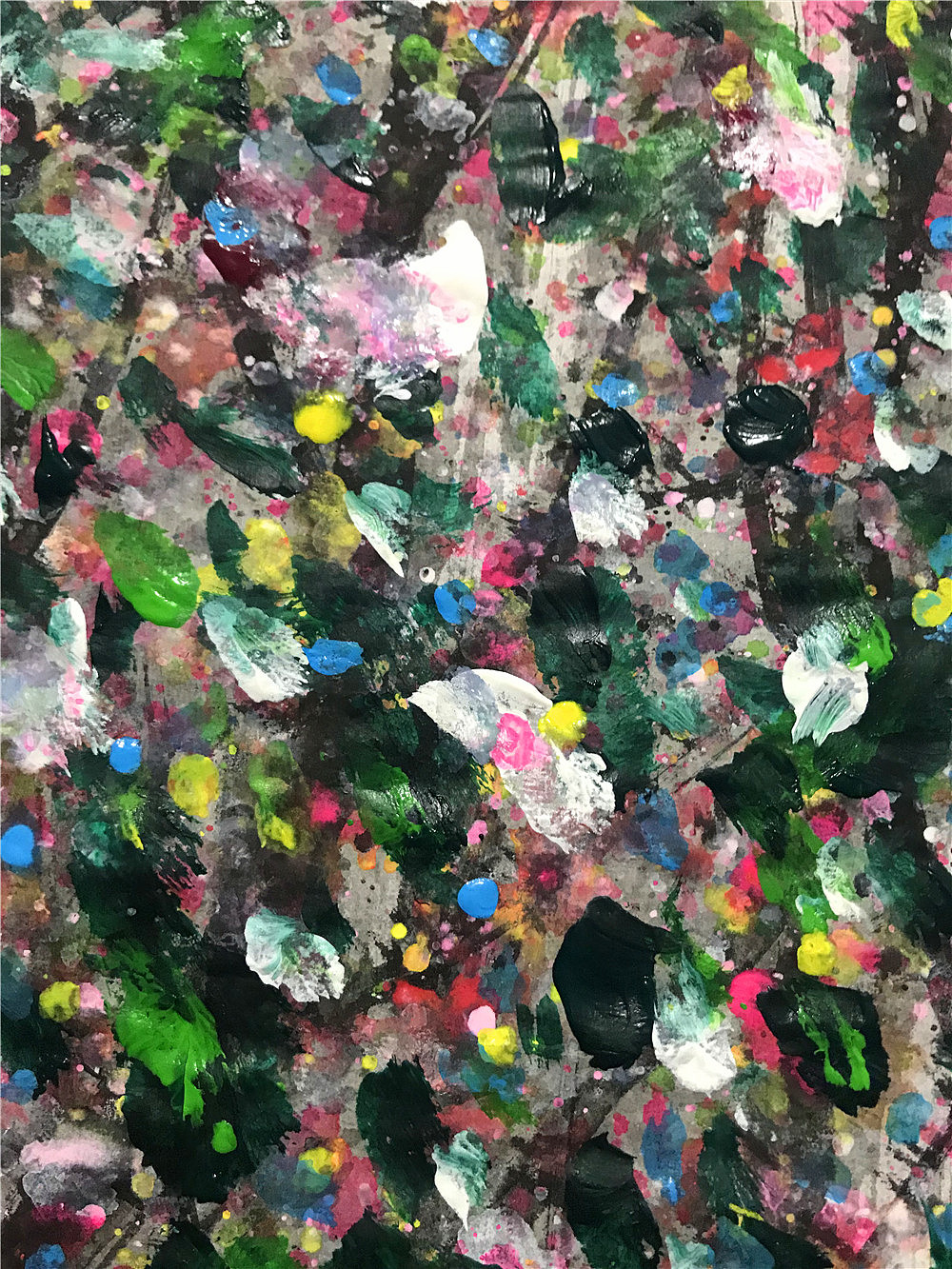 刘勇良作品《怒放》及局部