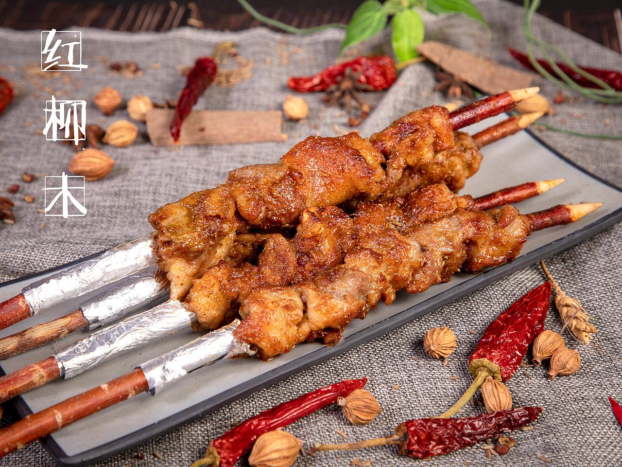 南宁烤羊肉串羊排骨小吃烧烤美食摄影食材拍摄图片分享