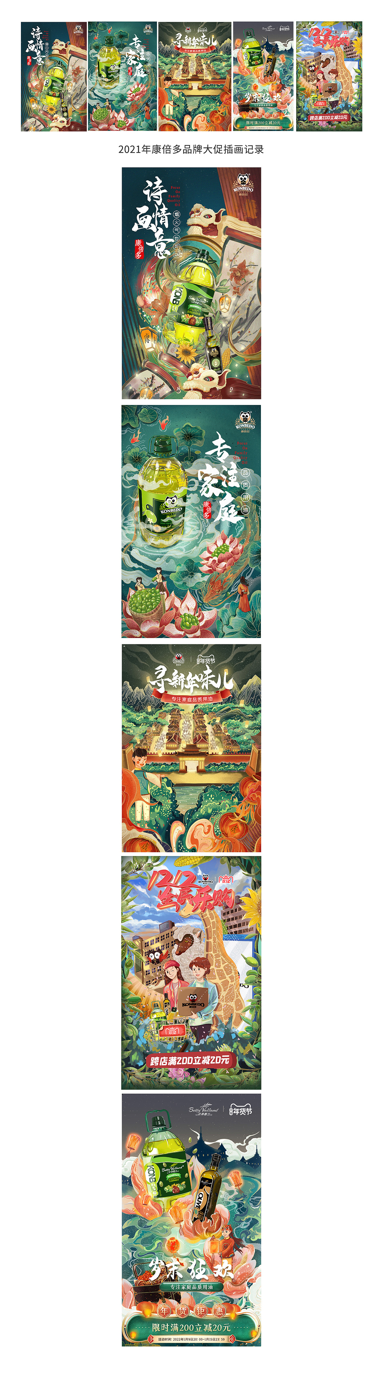 康倍多品牌2021年大促插画记录