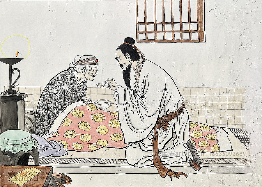 邢台墙绘二十四孝文化墙彩绘壁画国画人物彩绘