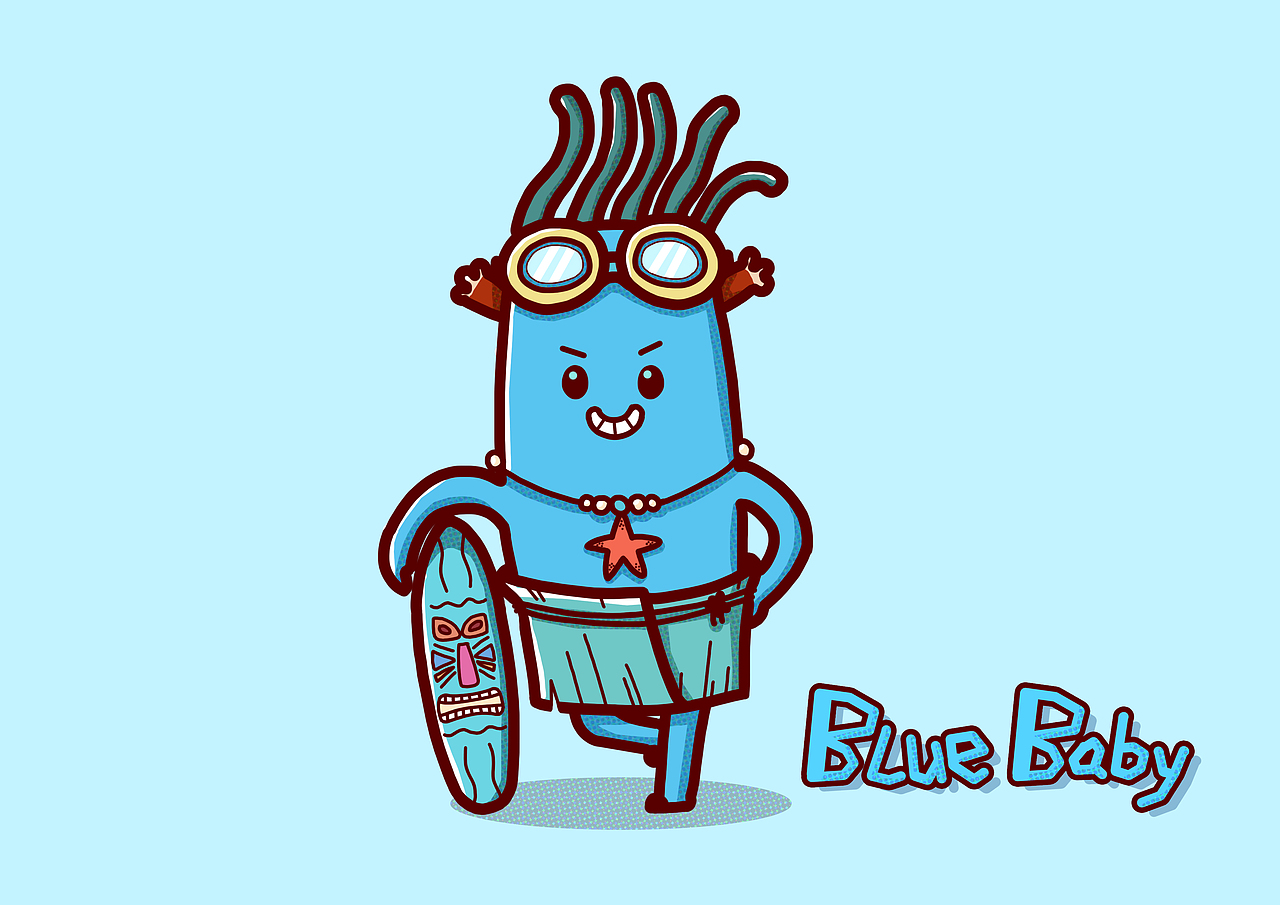 2014三亚绿城蓝湾小镇蓝宝吉祥物设计