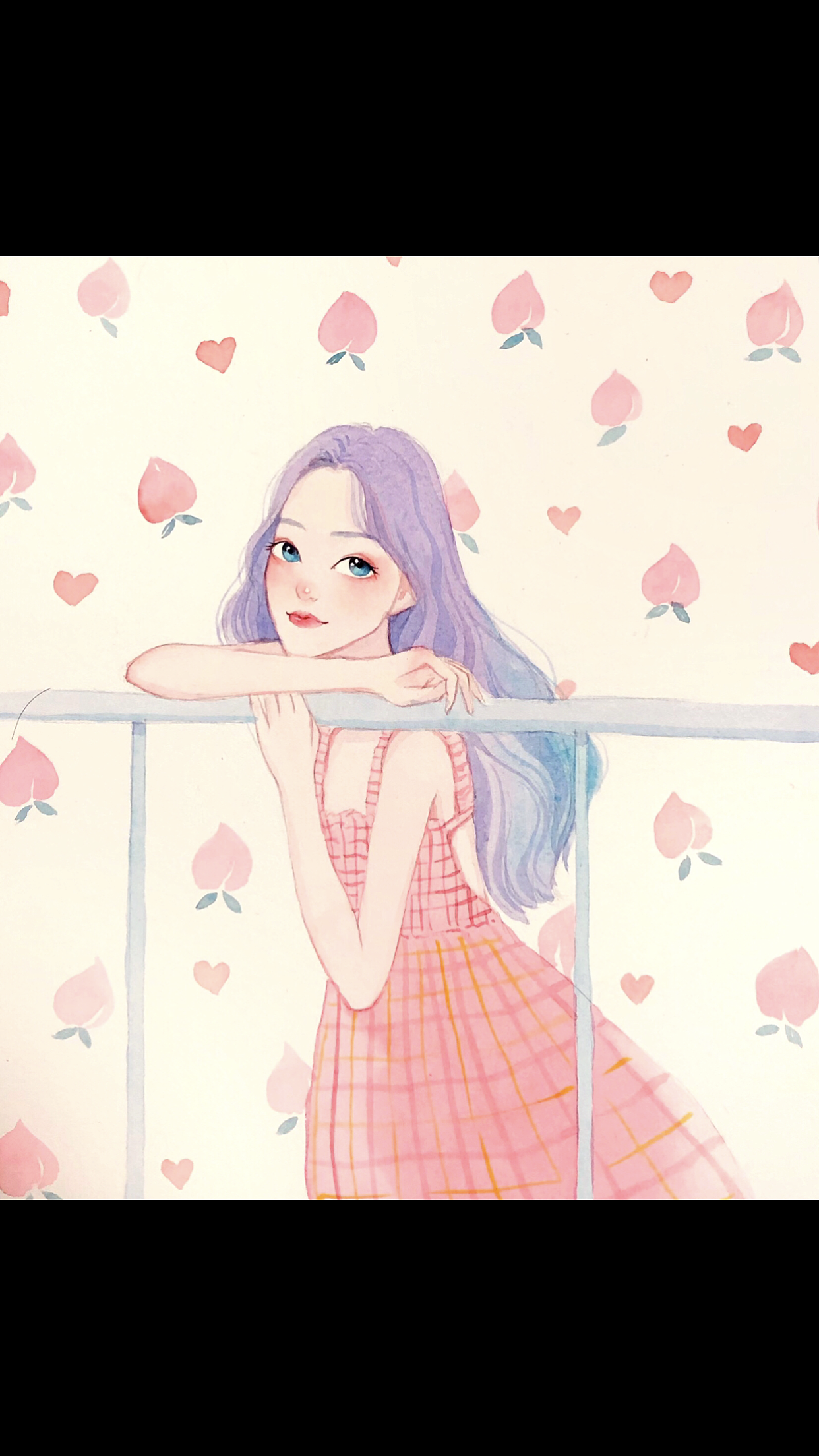 桃桃女孩-水彩头像来自夏天的花花女孩小鸟和白雪公主乐佩-迪士尼公主