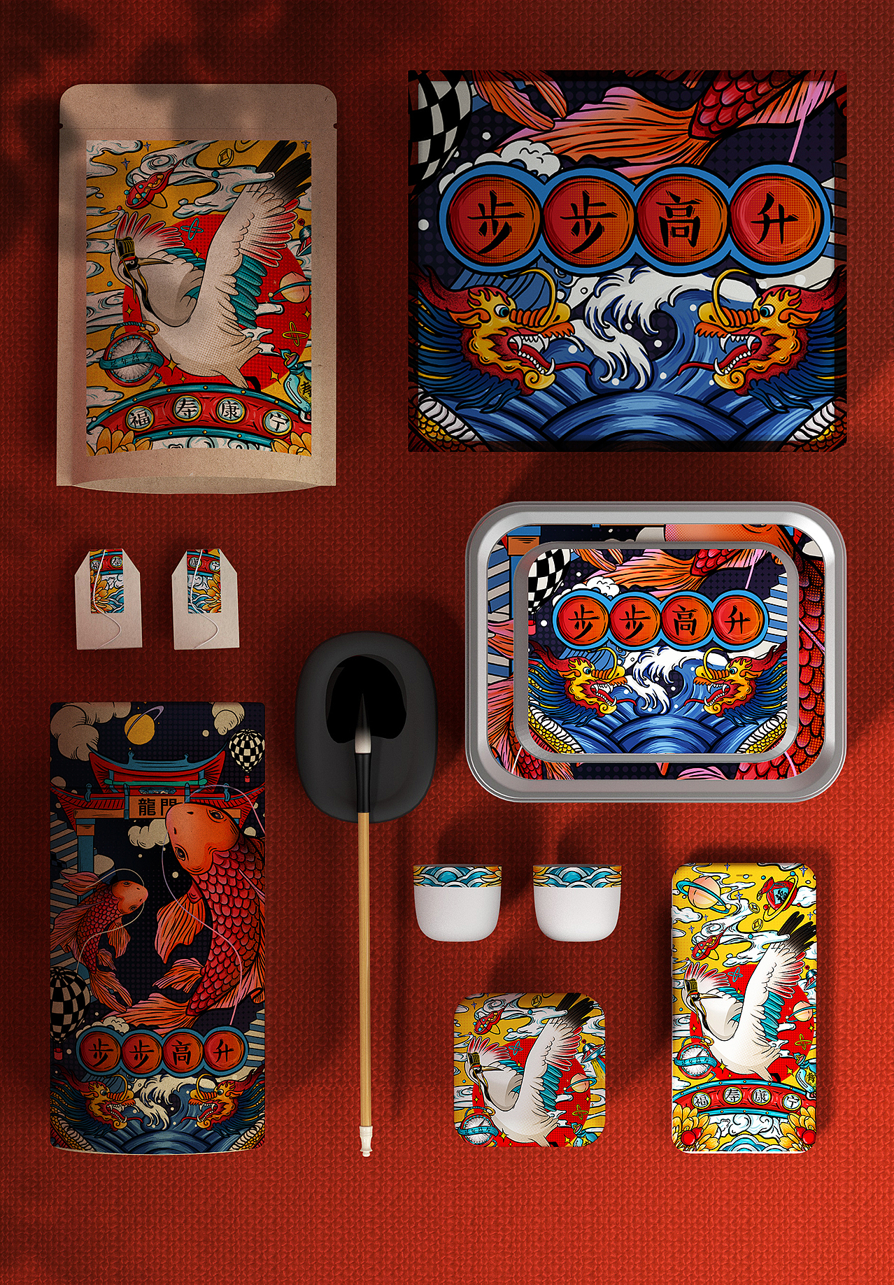 国潮插画&国潮包装