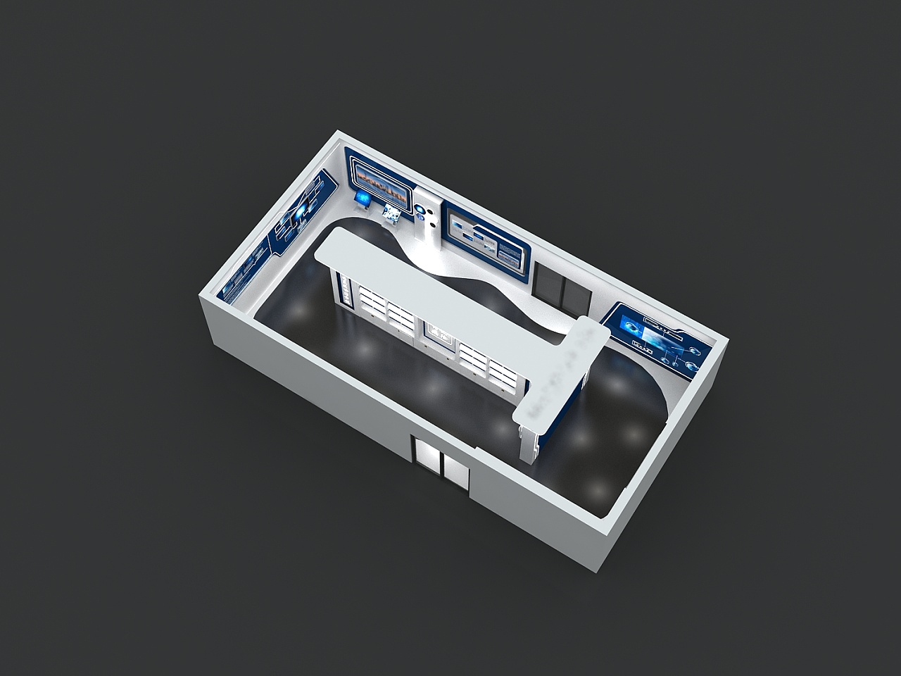 道地药材展厅设计3d效果图