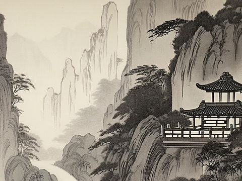 高山流水（個(gè)人主頁-ZNjU3NTM1MTI=） - AI作品 - 站酷設(shè)計(jì)師HFKYLIN鶴佬麒麟原創(chuàng)素材 - 站酷ZCOOL