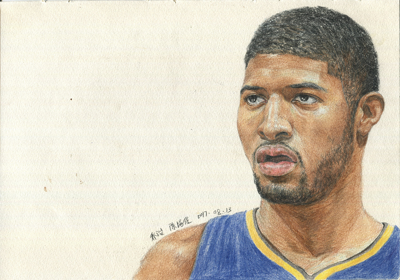 彩铅nba篮球明星   保罗乔治