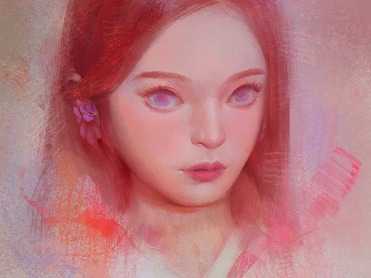 色彩练习 头像练习 草莓慕斯