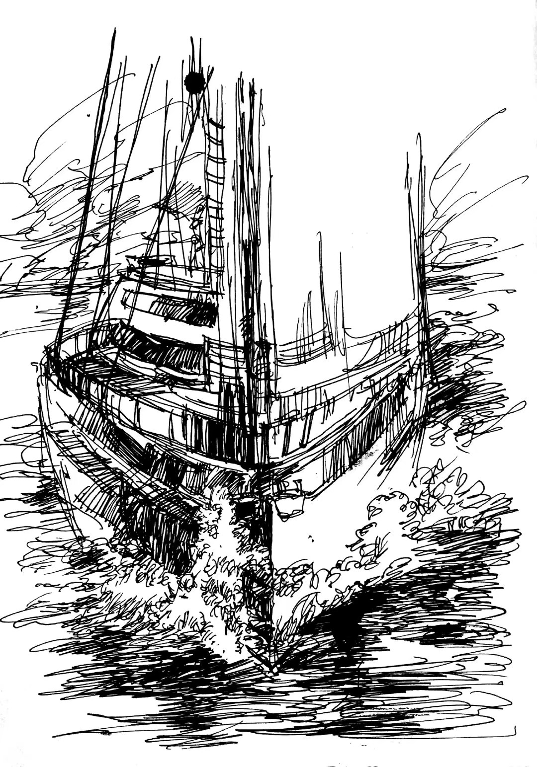 简单轮船简笔画画法图片步骤（公主学画画） - 有点网 - 好手艺
