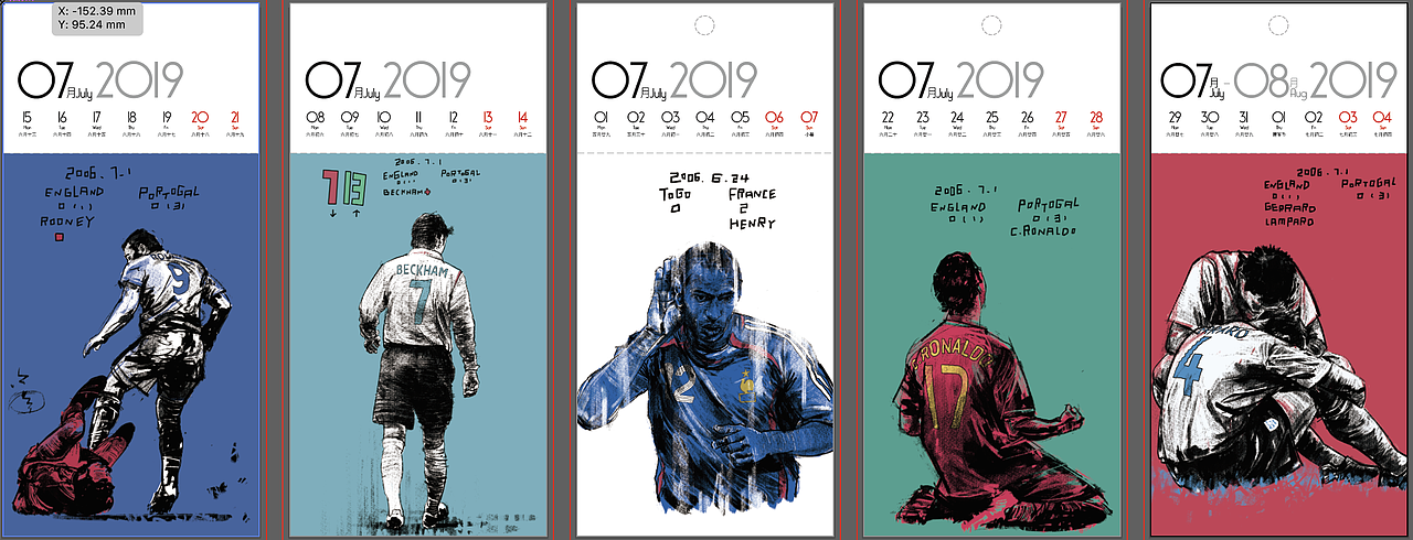 2019世界杯故事足球周历创作历程整合（图ZMTQwMDI3NzY4） - 商业插画 - 站酷设计师wi7ard原创素材 - 站酷ZCOOL