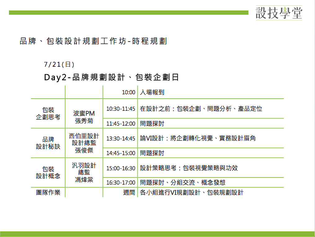 品牌新生.包裝生根 品牌&包裝規劃工作坊