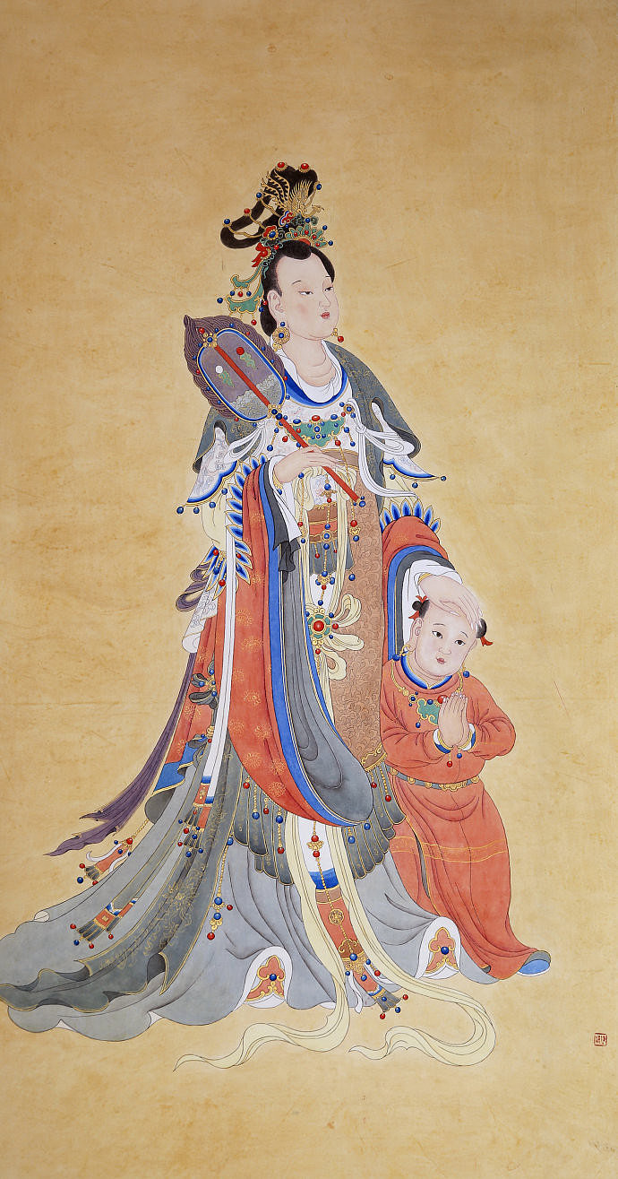 工笔仕女画家陈波工笔画作品