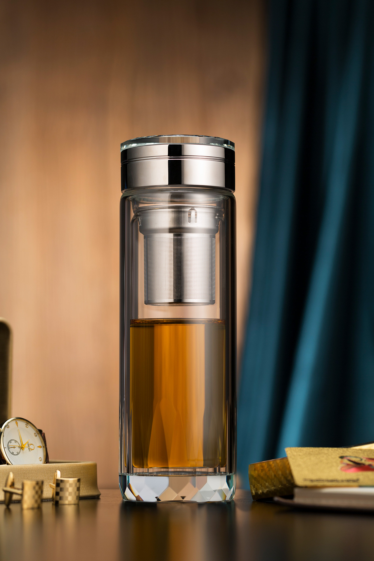 钻石水晶杯双层玻璃杯