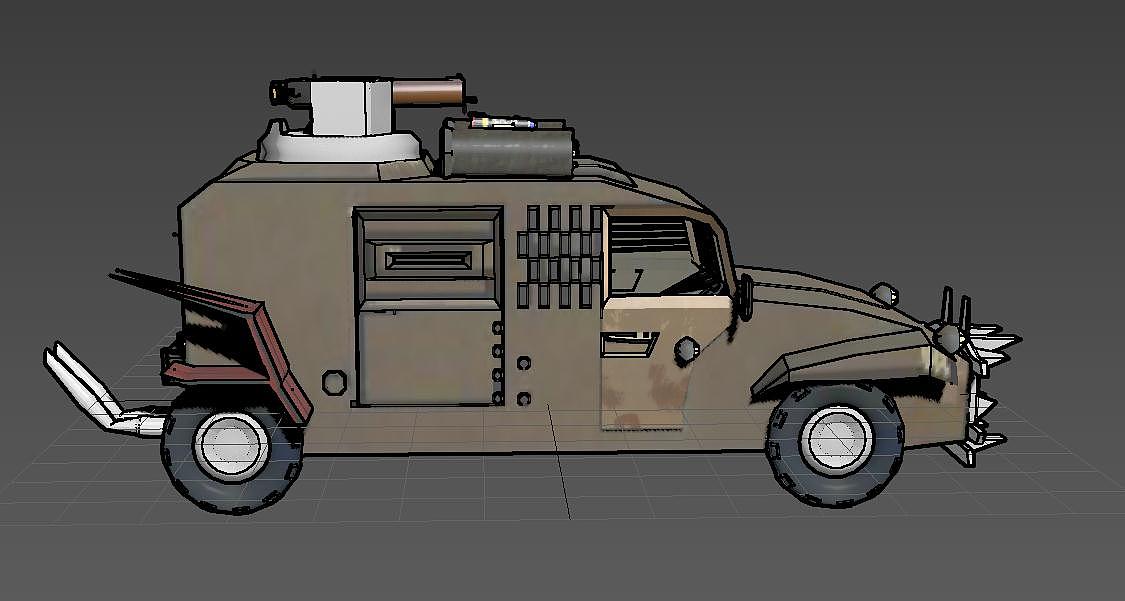 狂暴改装车3d建模