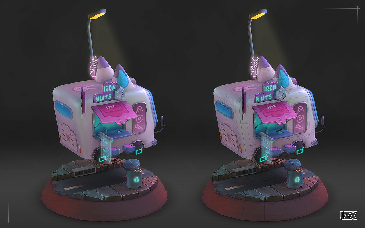 手绘3D模型—车