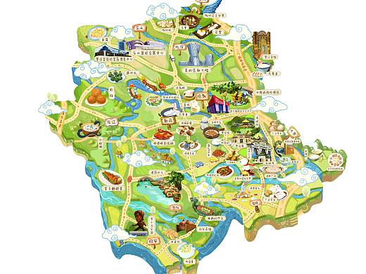 佛山顺德美食旅游手绘地图 90后 景点美食 fish杂志